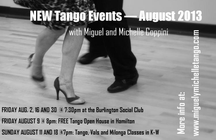 new tango activities August 2013